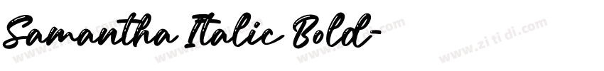 Samantha Italic Bold字体转换